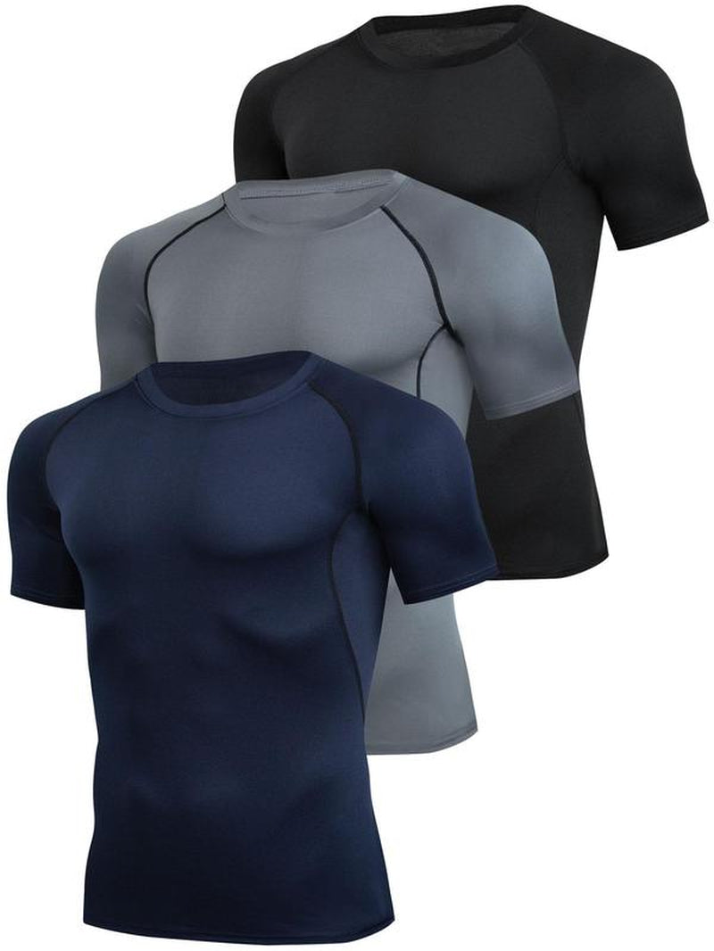 Compression Contrast Binding T-Shirt