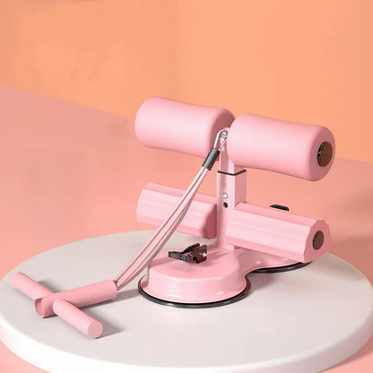 Coremax™ Sit-Up Assistant Bar with Resistance Band – Dual Suction Home Gym Trainer