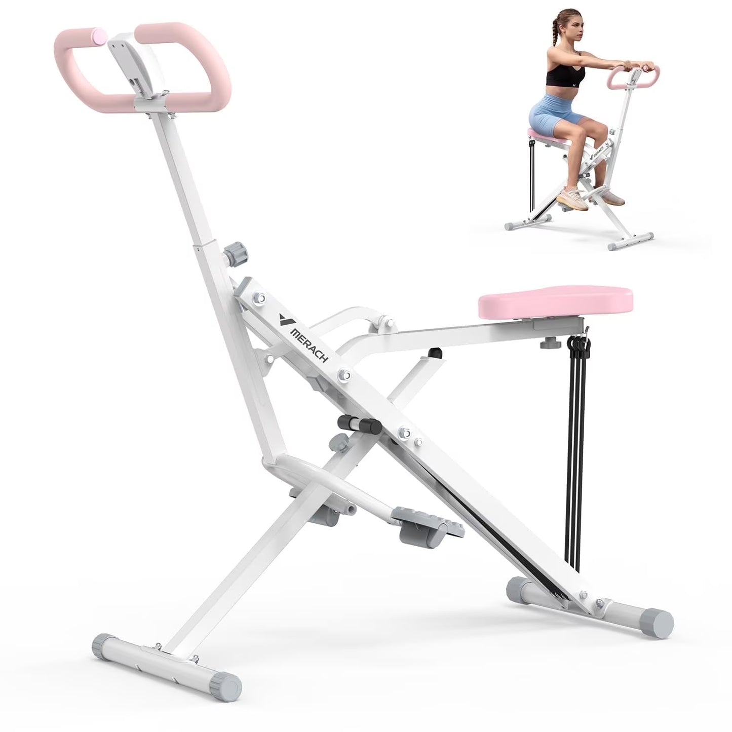 Adjustable Squat Trainer with Triple Resistance Bands for Total Lower Body Strength
